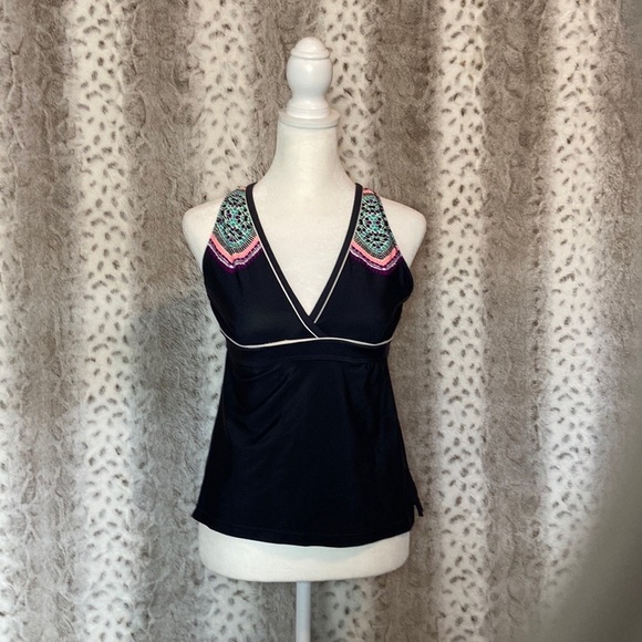 Athleta halter swim top small tankini boho beach pool party summer vacation - Picture 1 of 10